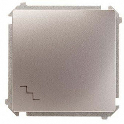 Перемикач прохідний одноклавішний Simon Basic без підсвітки 10 А 250В сталь BMW6.01/21