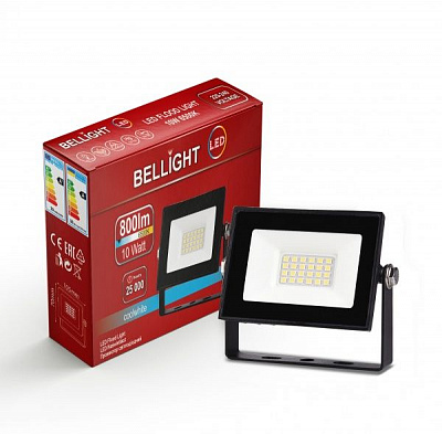 Прожектор світлодіодний Bellight 6500 К 10 Вт IP65 чорний