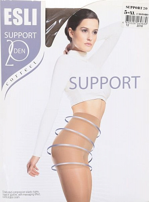 Колготки женские ESLI Support Support 20 den castoro р. 5 светло-коричневый 