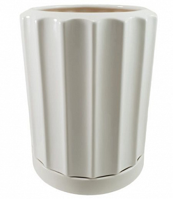 Горшок керамический Резон Шафран круглый 3,8 л белый (Р284біл) 