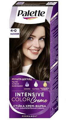 Краска для волос Palette Intensive Color Creme (Интенсивный цвет) 4-0 (N3) каштановый 110 мл