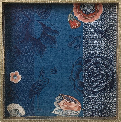 Таця Золото з блакитним