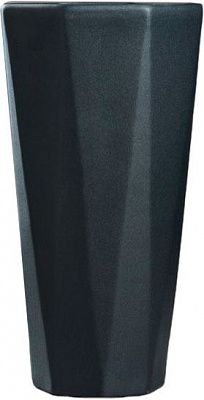 Ваза-кашпо Комета муар черный 40 см