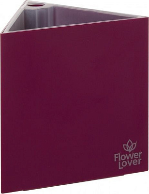 Горшок пластиковый Plastkon Flower Lover Triangle треугольный пурпурный 