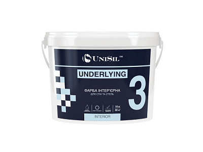 Краска акриловая водоэмульсионная латексная UniSil 3 База А мат 3,5кг 