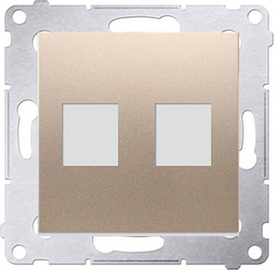 Адаптер Simon Premium 2xRJ45 Keystone золотистий DKP2.01/44