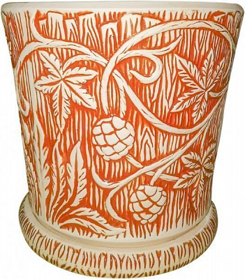 Горщик керамічний Хміль В 18л коричневий