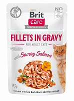 Консерва для котів Brit Care філе лосося в соусі 85 г