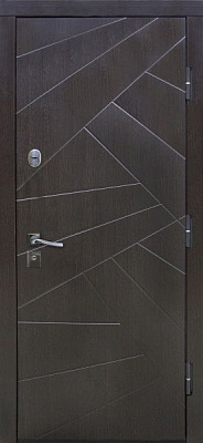 Дверь входная TM Riccardi Urban 1-B дуб венге / дуб bianco line 2050х860мм правая