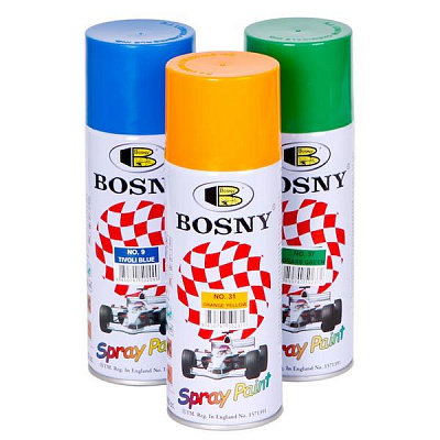 Краска аэрозольная Bosny 22 серебристо-серая 400 мл