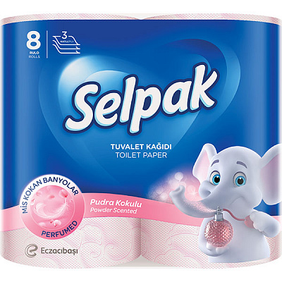 Туалетная бумага Selpak Perfumed Powder Scented трехслойная 8 шт.