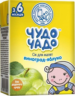 Сік Jaffa Чудо-Чадо виноградно-яблучний освітлений 0,125л