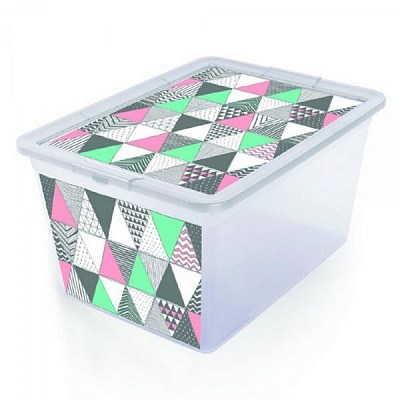 Контейнер с кришкой BranQ «X-BOX» Калейдоскоп 360x485x250 мм