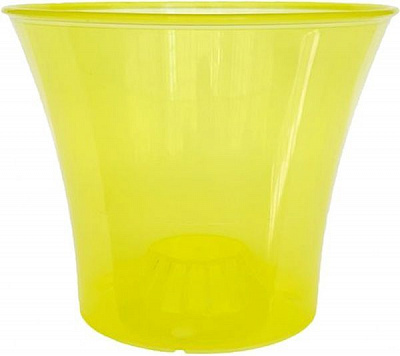 Горшок Омела Орхидея Акварель 15 см 1,3 л круглый прозрачный желтый 