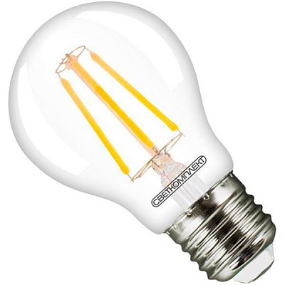 Лампа светодиодная Светкомплект FIL VII A60 8 Вт E27 4500 К 220 В прозрачная 