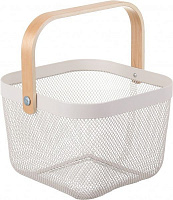 Корзинка с ручками металлическая Union UH-0828-WHITE бежевый 175x250x240 мм