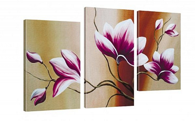 Картина модульная Цветы 193 акц. 100x53 см 