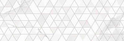 Плитка Allore Group Statuario Vetro White W\DEC M NR Glossy 25x75 (2 сорт)