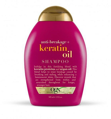 Шампунь Ogx Проти ламкості волосся з кератиновою олією 385 мл