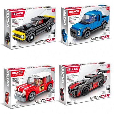 Автоконструктор Iblock Мегаcar 4 вида в ассортименте PL-920-131