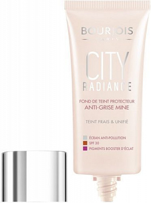 Тональна основа Bourjois CITY RADIANCE зволоження і сяйво №06 сонячно-золотий 30 мл