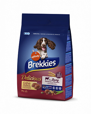Корм сухий для собак для усіх порід Affinity Brekkies Dog Delice Meat для усіх порід з яловичиною 3 кг