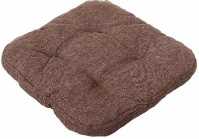Подушка на стул 41x41x8 см безе Саваннаи золотисто-коричневая