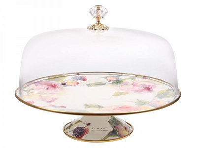 Тортовница с крышкой 30 см Пион эмаль 763-007 Elmani 