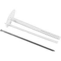 Дюбель для теплоізоляціїдля мінеральної вати з металевим цвяхом 10x160 мм 50 шт. та термоголовкою BauGut