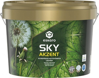 Фарба акрилова Eskaro Akzent Sky мат білий 9л