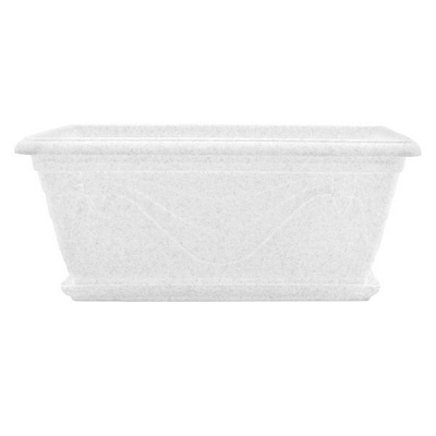 Горшок Петуния с подставкой 30 см белый флок