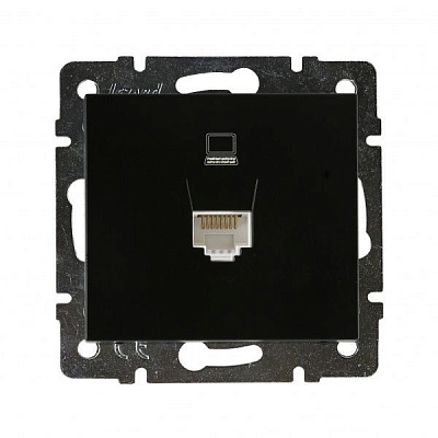 Розетка компьютерная Lezard Rain антрацит 703-4288-139