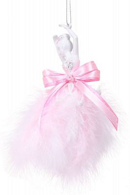 Підвіска Балерина декор Преміум 9х12х3 см рожевий