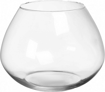 Ваза стеклянная Теамо Светлана 16,5 см прозрачная 