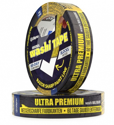 Стрічка малярна Blue Dolphin WASHI -XF7 ULTRA PREMIUM Преміум клас 25 мм x 50 м
