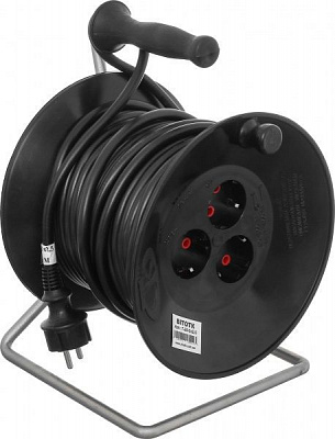 Удлинитель ОТК с заземлением 3 гн. черный 20 м Г-20-3х2,5 