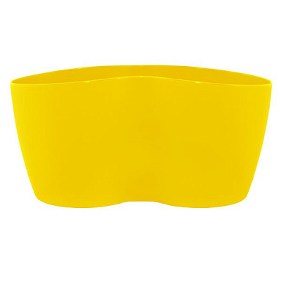 Горщик пластиковий Алеана Кактусник на 3 рослини фігурний 1,1л жовтий (113053)