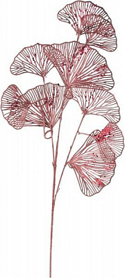 Веточка декоративная бордовая 73 см 
