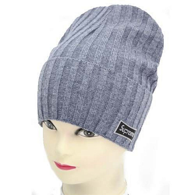Шапка для мальчиков Luna Kids р.52-54 серо-синий меланж 2475 