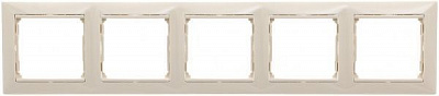 Рамка пятиместная Legrand Valena горизонтальная кремовый 774355