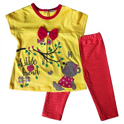 Комплект mini Mika с медвежонком желтый р.92 523 