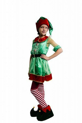 Костюм дитячий карнавальний КАРНАВАЛІЯ Ельф для дівчинки р.122 зелений