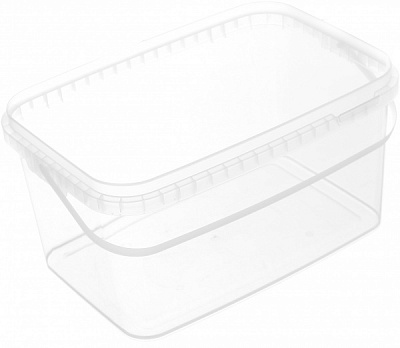 Відро без кришки Пласт-Бокс прямокутне 5 л прозорий