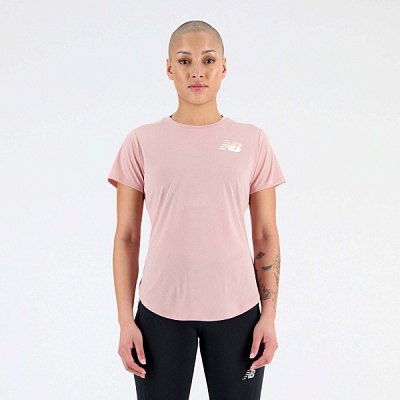 Футболка New Balance GRAPHIC ACCELERATE SS TOP WT23224POO р.M рожевий