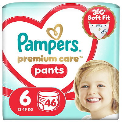 Подгузники-трусики Pampers Premium Care Pants 6 13-19 кг 46 шт.