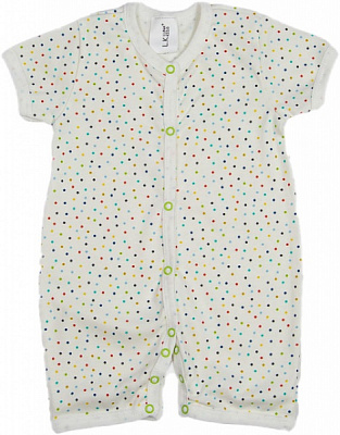Песочник унисекс Luna Kids в горошек р.74 молочный 
