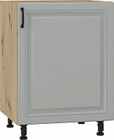 Тумба нижняя Н1 60/82/52 (1ф) МС Глория_ASHEN /фасад МДФ №332 пепельный матовый/дуб артизан Грейд