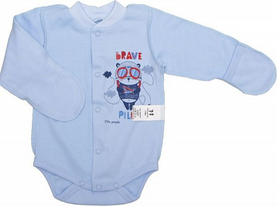 Боди детское Маленькие люди 435-110 р.68 голубой 