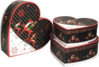 Коробка подарочная Сердце коричневое НР W7843 M.29.2x28.5x10.4 см