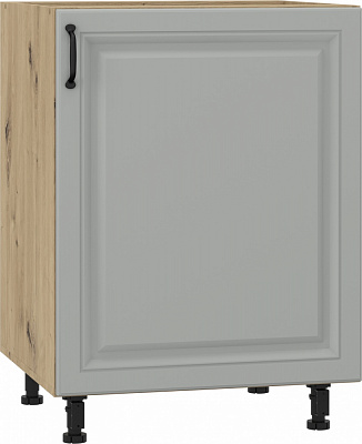 Тумба нижняя Н1 60/82/52 (1ф) МС Глория_ASHEN /фасад МДФ №332 пепельный матовый/дуб артизан Грейд